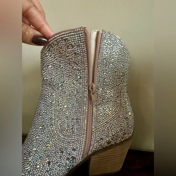 Matisse Harlow Western Ankle Boot Womens Size 9 Rhinestone Cowgirl Fall Boots - Picture 7 of 10